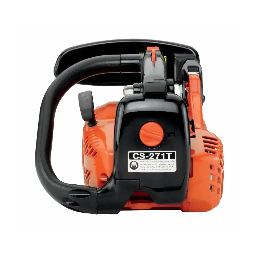12-inch (30.5 cm) petrol two-stroke chainsaw with 26.9 cm³ displacement and top handle