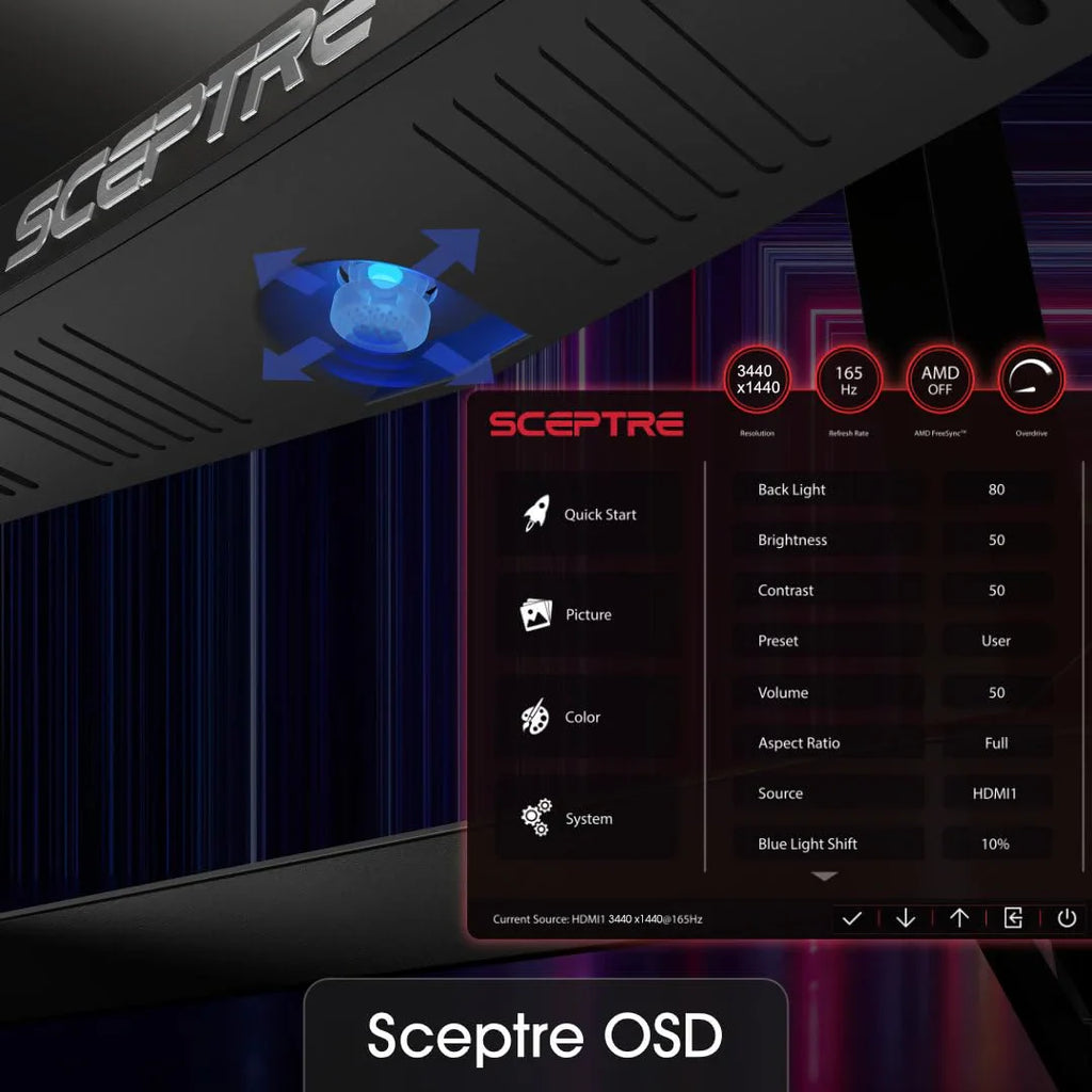 Moniteur Sceptre 34 pouces 165Hz Ultrawide WQHD designs