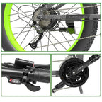 Lankeleisi XT750 Plus 1000W 26" Fatbike Dual Crown Fork Foldable E-Mountain Bike 17.5Ah
