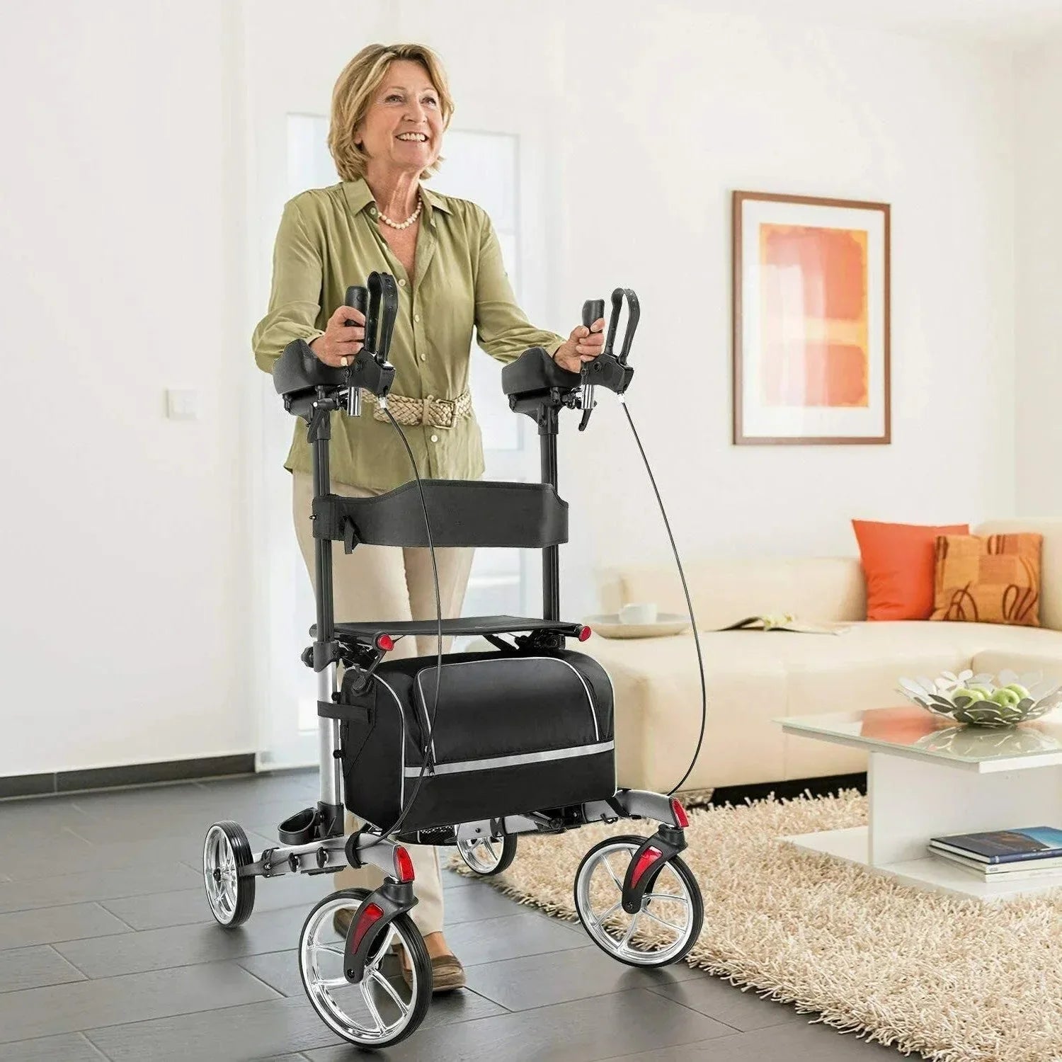 Heavy-duty rollator for seniors