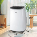 BLACK+DECKER 10,000 BTU Portable Air Conditioner for Rooms up to 450 Sq. Ft. with Remote – White