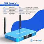 Superbox S6 Max Robot Vacuum, 6K Ultra HD, Voice Control