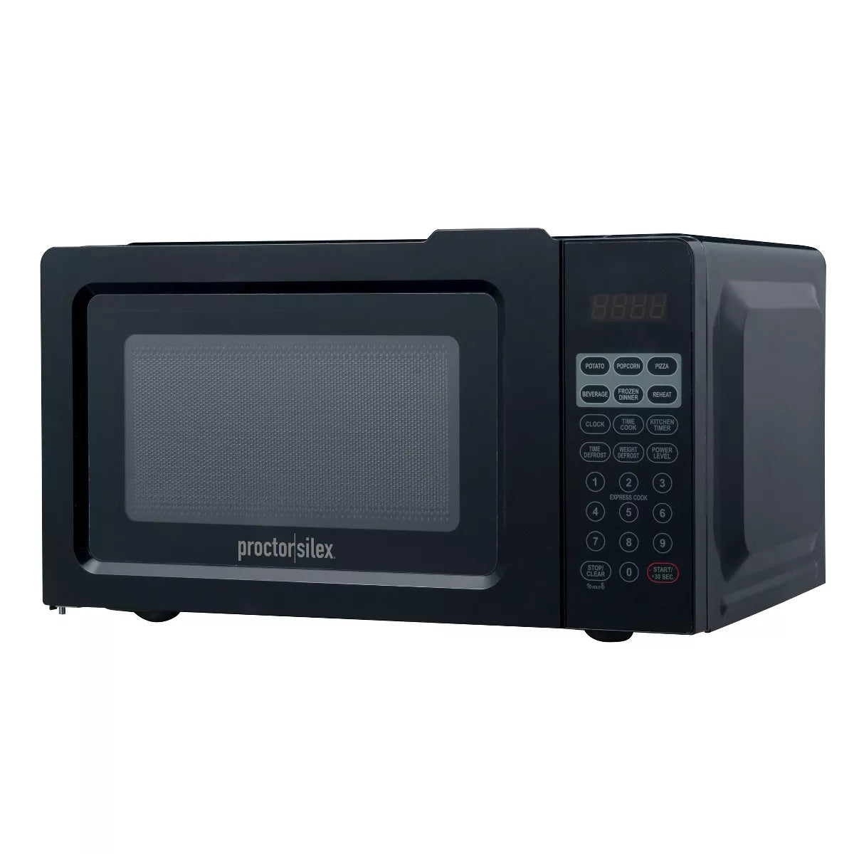 Proctor Silex 700W Countertop Microwave Oven, 0.6 cubic feet, Black, 10 power settings