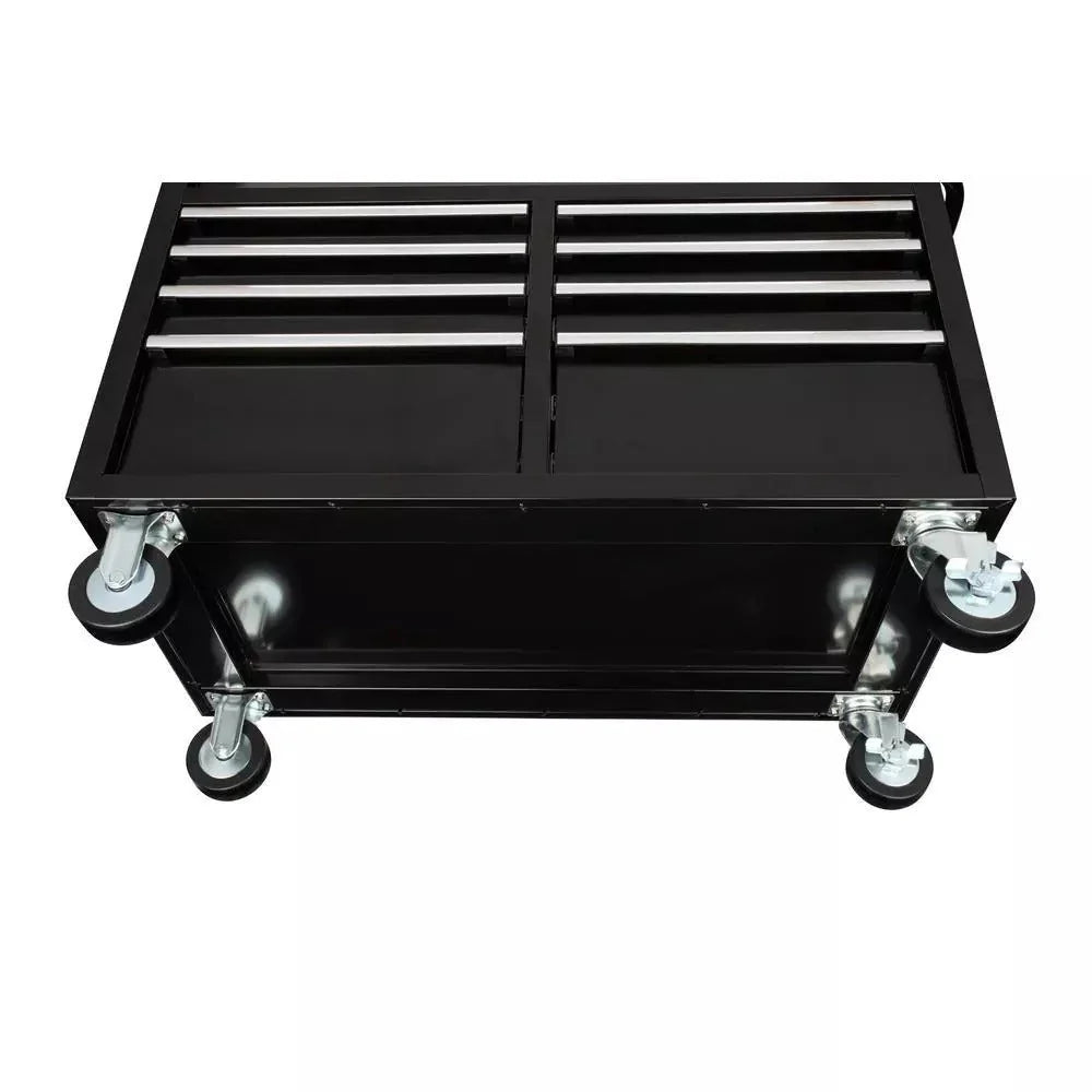 🔥46 in. W x 24 in. D 9-Drawer Gloss Black Deep Tool Chest Mobile Workbench