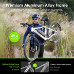 Adult Electric Bike, 350W BAFANG Motor (500W Peak), 4A 3H Fast Charging, 468Wh Li-Ion Battery, 21 Speed Gears, Air Saddle, 45 Miles 20 MPH 26" Mountain Bike Electric Bike