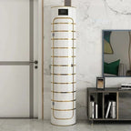 Large-capacity multi-layer rotating disinfection shoe cabinet [with mirror + deodorizer]