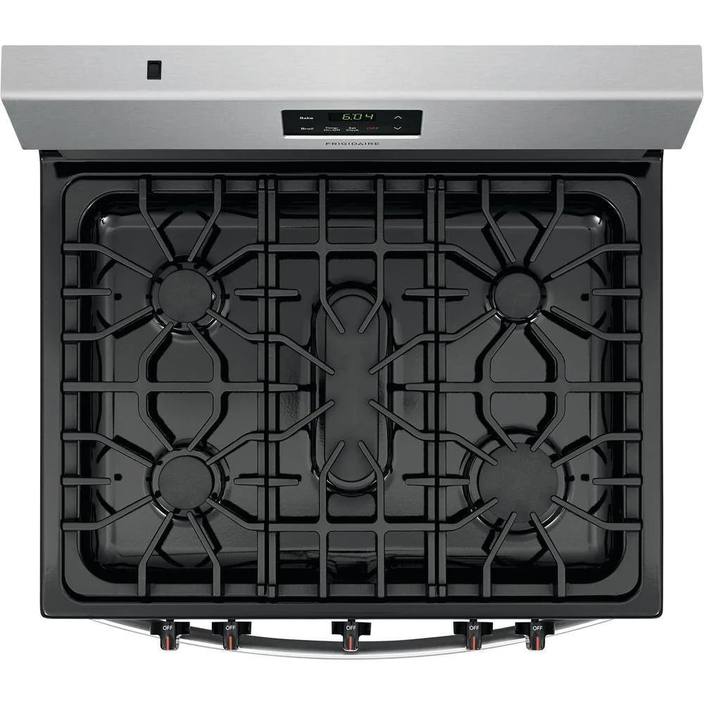 Frigidaire 30 inch (76 cm) wide freestanding 5-burner stainless steel gas hob FCRG3052AS