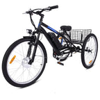 Garvee 3 Wheel Electric Bicycle for Men Women, 350W Motor Electric Tricycle for Adults, 26" Fat Tire Motorized Bicycle w/ 36V 10Ah Removable Battery, 7 Speed Electric Trike up to 50+ Miles, 3 Modes