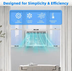 Antarctic Star 12,000 BTU U-shaped window air conditioner, cools rooms up to 550 square feet with 6 modes, 24-hour timer, ultra-quiet window air conditioner