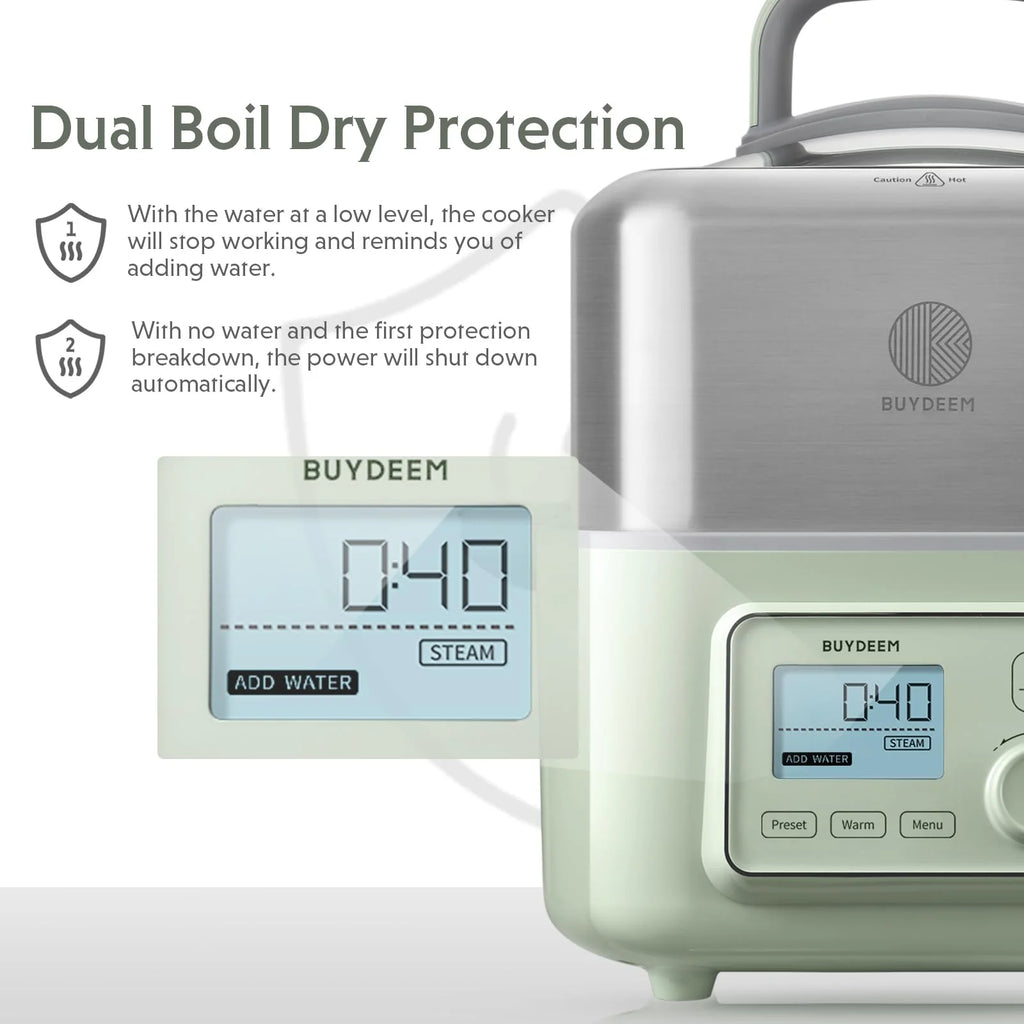 BUYDEEM 5-Quart Electric Food Steamer for Cooking