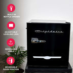 Frigidaire EFR176 Retro Compact Fridge with Chiller Mini Refrigerator with Built-in Bottle Opener for Office, Bedroom, Dorm Room or Cabin, 1.6 cu ft 16" D x 18" W x 18.5" H, Moonlight