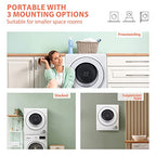 Euhomy Compact 850W Portable Clothes Dryer, 1.5 cu.ft, Quiet, Multi-Setting, Wall-Mountable, Ideal for Small Spaces