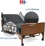 Fully Electric Hospital Bed Set, Foam Mattress, Half Rails