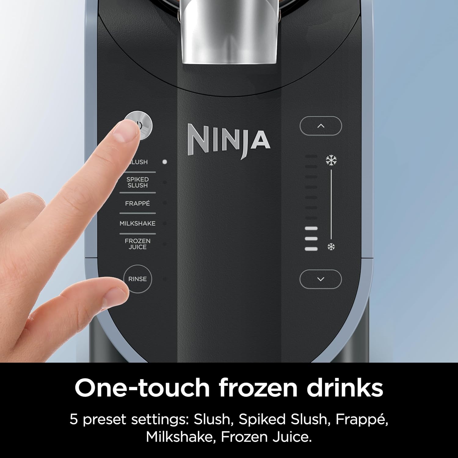 Ninja SLUSHi with RapidChill Technology, 88 oz. Frozen Drink & Slushie Machine, 5 Preset Programs, Margaritas, Frapps More, Premium Accents, Black, FS301