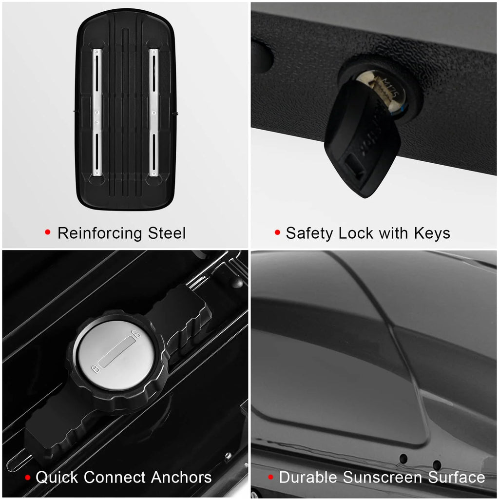 Cargo Box, Waterproof Rooftop Cargo Carrier, Heavy Duty Roof Storage Box