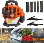 ZTGD Backpack Gas Powered Leaf Blower Gasoline Backpack Grass Blower with Air-Cooled