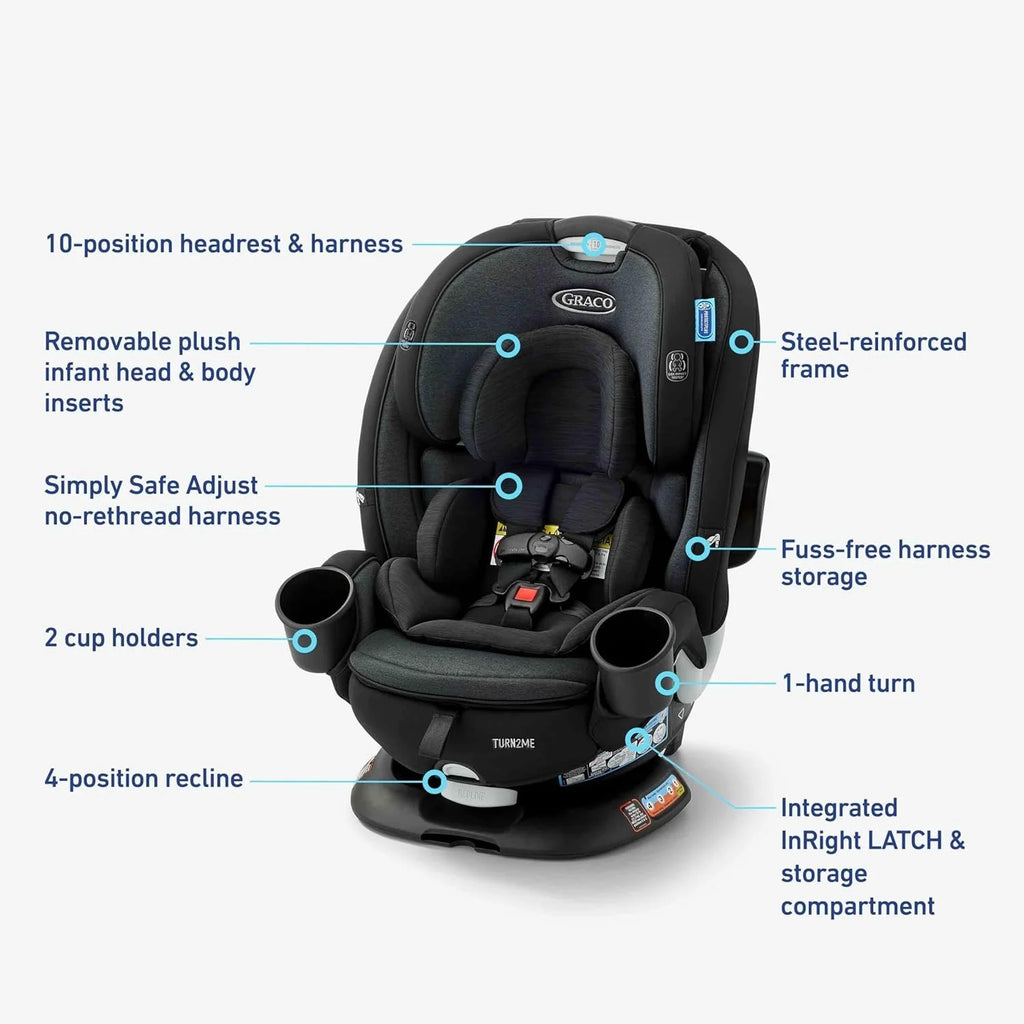 Graco Turn2Me 3-in-1 rotating child car seat, Cambridge