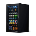 Beverage Refrigerator Cooler | 126 Cans Free Standing with Right Hinge Glass Door | Mini Fridge Beverage Organizer Perfect For Beer, Wine, Soda, And Cooler Drinks