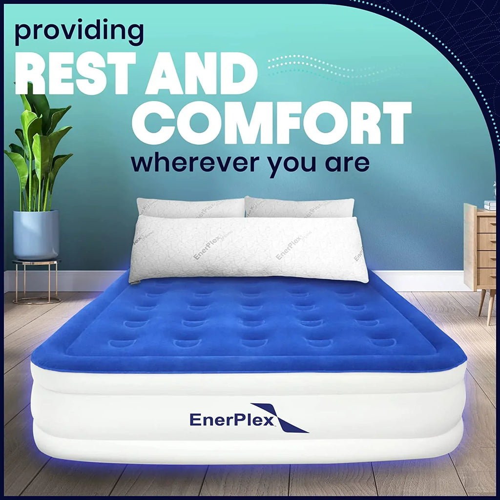 EnerPlex Double Height Inflatable Mattress for Camping, Home & Portable Travel 13 Inch
