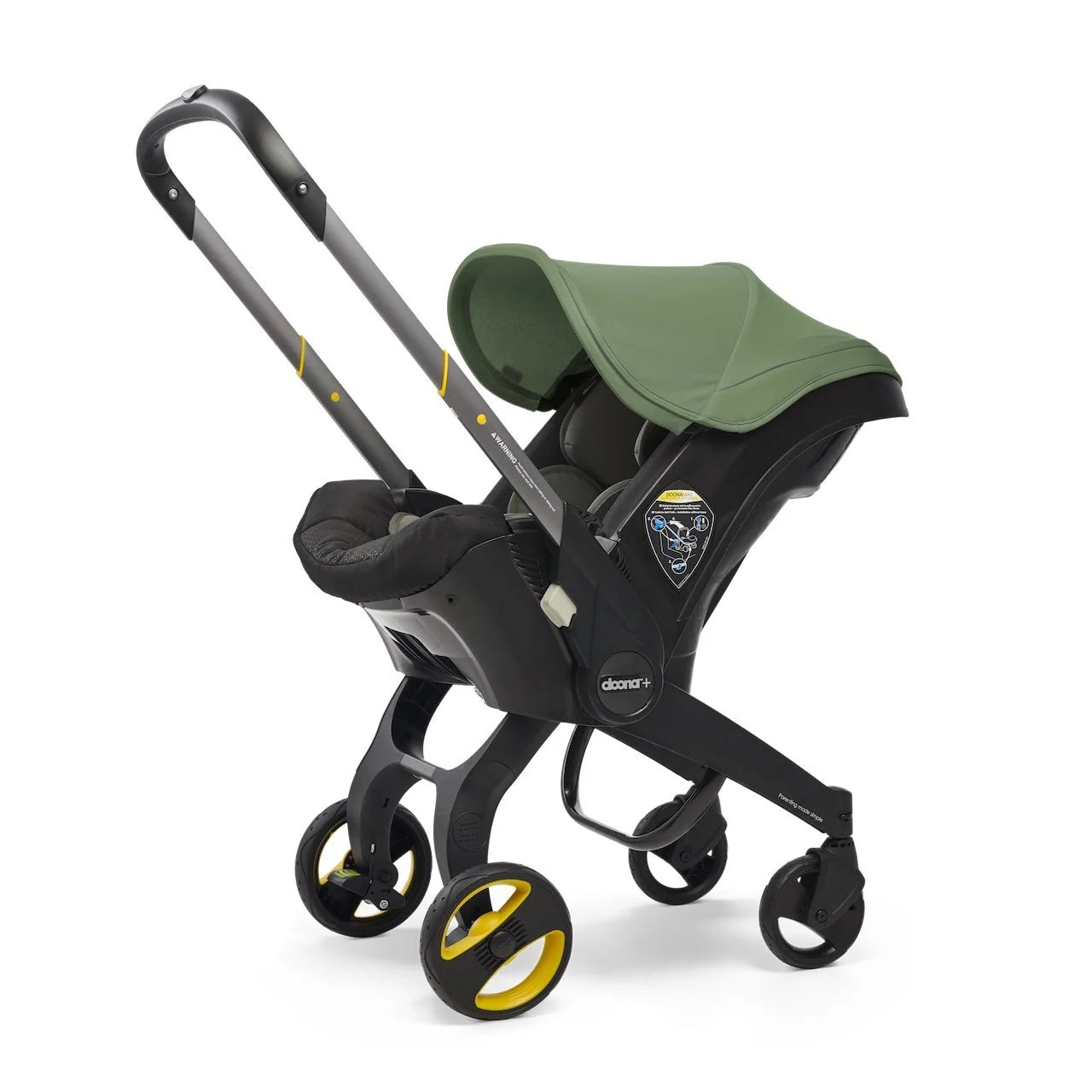 Stroller combination consisting of infant car seat and LATCH base (model year 2025) – Midnight Edition | From car to stroller in seconds, airplane-compatible, including accessory bag