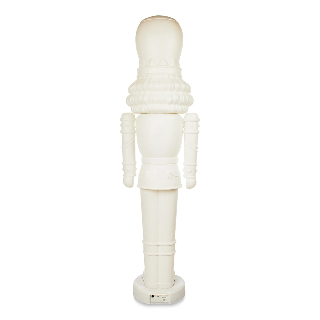 Holiday Time Animated White Nutcracker Blow Mold, 75-Inch, LED Lights & Music, Christmas Decoration
