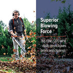 Husqvarna 150BT Petrol Leaf Blower with Backpack, 51 cc, 2.16 hp, 765 CFM, 270 MPH, Ergonomic Design