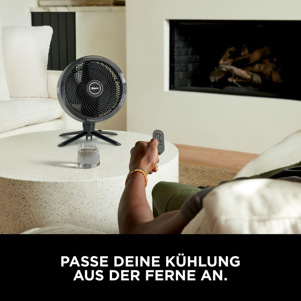 Shark FlexBreeze HydroGo Strong Fan with Mist, Cooling for Indoor & Outdoor Use, Quiet & Durable, Wired & Wireless, Compact & Lightweight, Up to 20m Airflow, Anthracite FA050EU