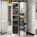 Large-capacity multi-layer rotating disinfection shoe cabinet [with mirror + deodorizer]