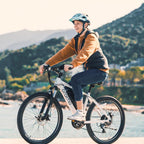 Adult Electric Bike, 350W BAFANG Motor (500W Peak), 4A 3H Fast Charging, 468Wh Li-Ion Battery, 21 Speed Gears, Air Saddle, 45 Miles 20 MPH 26" Mountain Bike Electric Bike