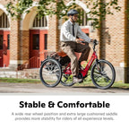 2025 Schwinn Meridian Adult Tricycle, Men's and Women's Beach Cruiser, 26-inch Wheels, Low Step-Through, Wide Saddle, Folding Rear Basket.