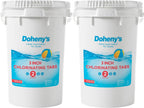 3 Inch Stabilized Chlorine Tablets | Pro-Grade Pool Sanitizer, Long Lasting, Slow Dissolving, 99% Pure Tri-Chlor, Individually Wrapped – 50lb