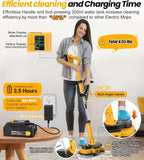 6000mAh Battery Electric Mop M1, 800RPM Cordless Electric Power Scrubber & Mops for Floor Cleaning, Best Automatic Spin Mops with Smart Display,Rotating Mop with LED Light & Water Spray-qimedo