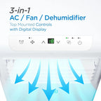 BLACK+DECKER 10,000 BTU Portable Air Conditioner for Rooms up to 450 Sq. Ft. with Remote – White