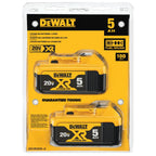 DW 20V Max XR 20V Battery, 5.0-Ah, 2-Pack (DCB205-2)
