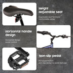 Outroad 26 Inch Mountain Bike, 21-Speed/High-Carbon Steel/Aviation Grade Frame, Dual Disc/V Brake, Adjustable Ergonomic Seat Bycycle for Men Women Adult, Quick Assembly in 20 Minutes