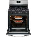 Frigidaire 30 inch (76 cm) wide freestanding 5-burner stainless steel gas hob FCRG3052AS