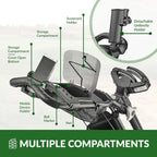 3Wheel Golf Push Cart - Golf Trolley Foldable Collapsible Lightweight Pushcart with Foot Brake - Easy to Open & Close
