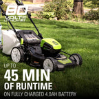 80V Battery-Powered Lawn Mower, 53 cm (21 inch), Self-Propelled, Brushless | Greenworks