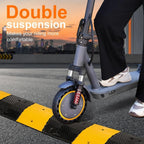 Electric scooter, 350W/500W powerful motor, 8.5"/10" solid rubber tires, 19/22 mph, 28/21/12 mile range, dual brakes
