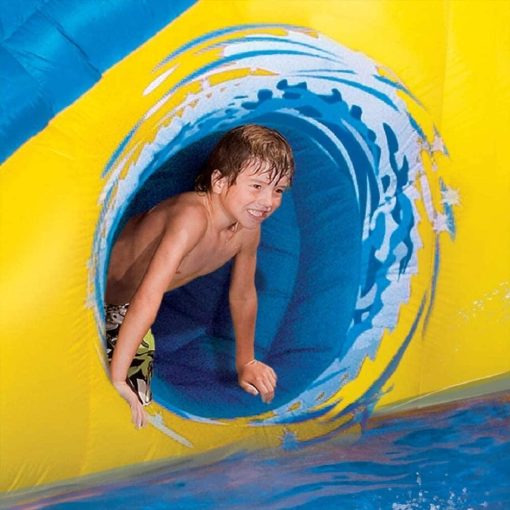 BANZAI Pipeline Twist Kids Inflatable Water Park with Slides, Climbing Wall & Water Cannons, Ages 5+