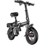 Black Folding Electric Bike 250W – Removable Battery, Fat Tire, Ideal for Beach & Snow, Adults & Teens