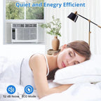 Window air conditioner with reusable filter and controls, 6000 BTU, 115 V~, suitable for rooms up to 250 square feet