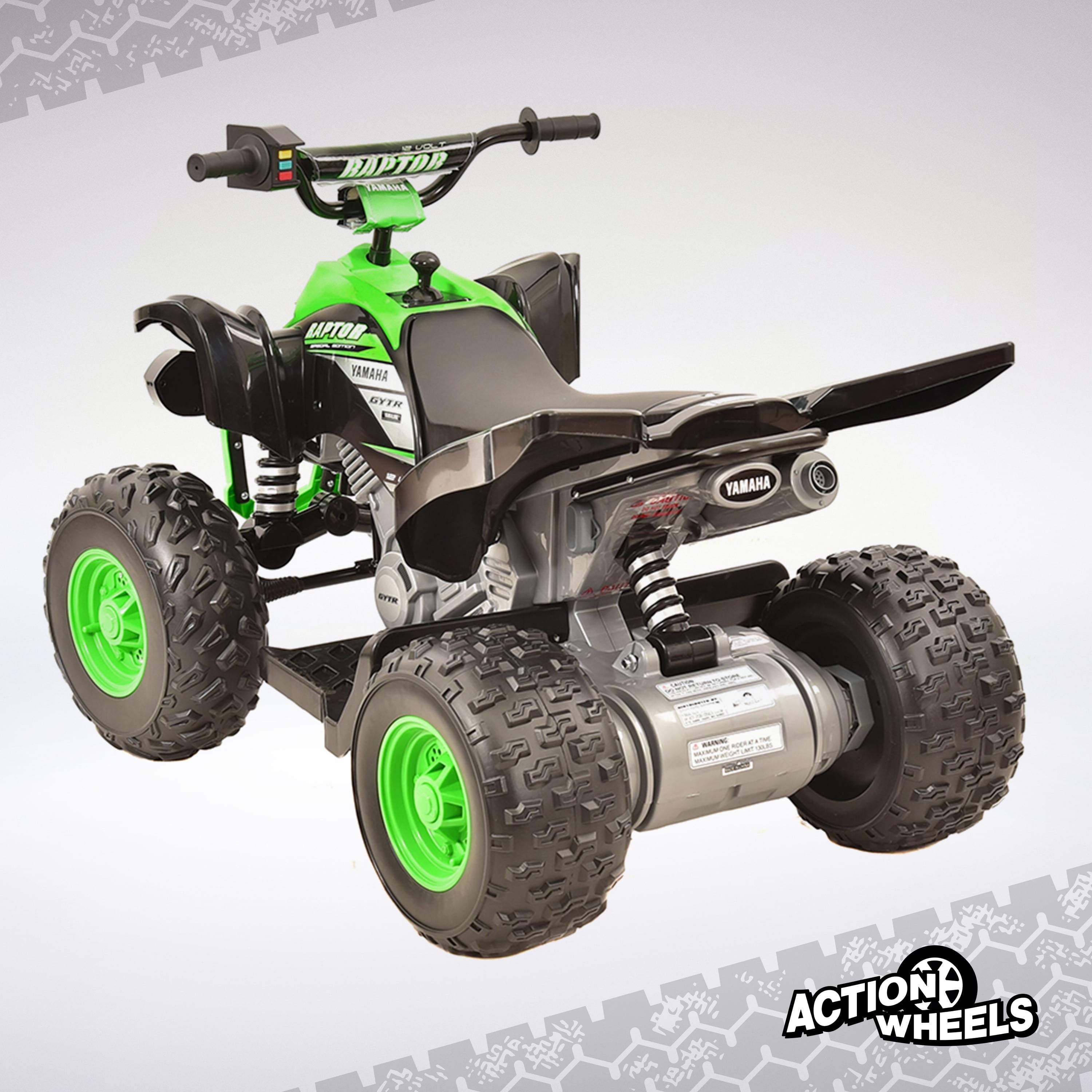 Yamaha 12V Raptor ATV Powered Ride-on for Boys & Girls, Ages 3+, up to 5 MPH