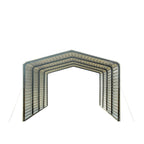 2025 TMG-CP1220F 12' x 20' All-steel carport with closed side walls
