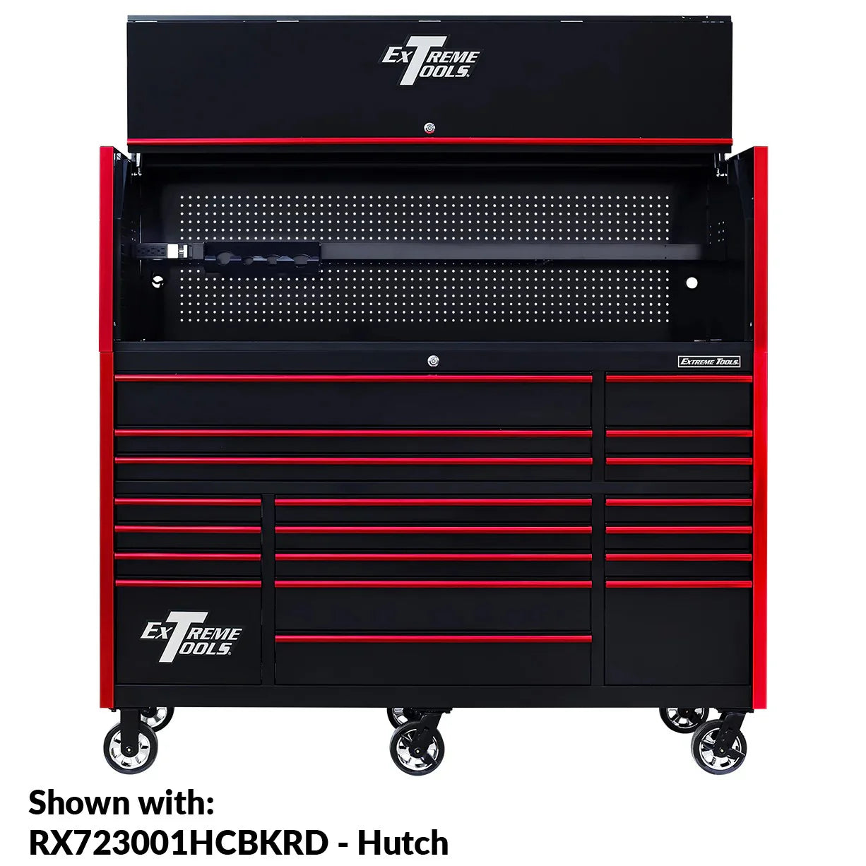 Extreme Tools RX250 Series 72-inch x 30-inch Rolling Cart – 19 Drawers – 250 lb Drawer Slides