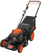 YARDMAX 22 in. 201cc Select PACE 6 Speed CVT High Wheel RWD 3-in-1 Gas Walk Behind Self Propelled Lawn Mower, Black