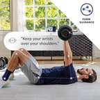 Bowflex SelectTech 552 Adjustable Dumbbells (pair), 2.3–23.8 kg, space-saving home fitness equipment