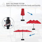 8-piece patio dining set with parasol, garden furniture set with 6 swivel dining chairs with mesh covers