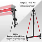 2025 1-ton gantry crane, adjustable, 2200 lbs lifting capacity, height adjustable 96.5"-143.7", portable hoist for factory, construction site, warehouse, auto repair shop
