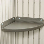 2025 Side entrance, 4.57 m W x 2.44 m D, plastic tool shed